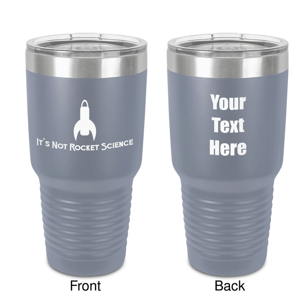 Custom Rocket Science 30 oz Stainless Steel Tumbler - Grey - Double-Sided (Personalized)