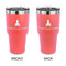 Rocket Science 30 oz Stainless Steel Ringneck Tumblers - Coral - Double Sided - APPROVAL