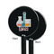 Rocket Science Black Plastic 5.5" Stir Stick - Single Sided - Round - Front & Back