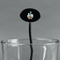 Rocket Science Black Plastic 7" Stir Stick - Oval - Main