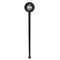 Rocket Science Black Plastic 7" Stir Stick - Round - Single Stick