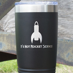 Rocket Science 20 oz Stainless Steel Tumbler - Black - Single Sided (Personalized)