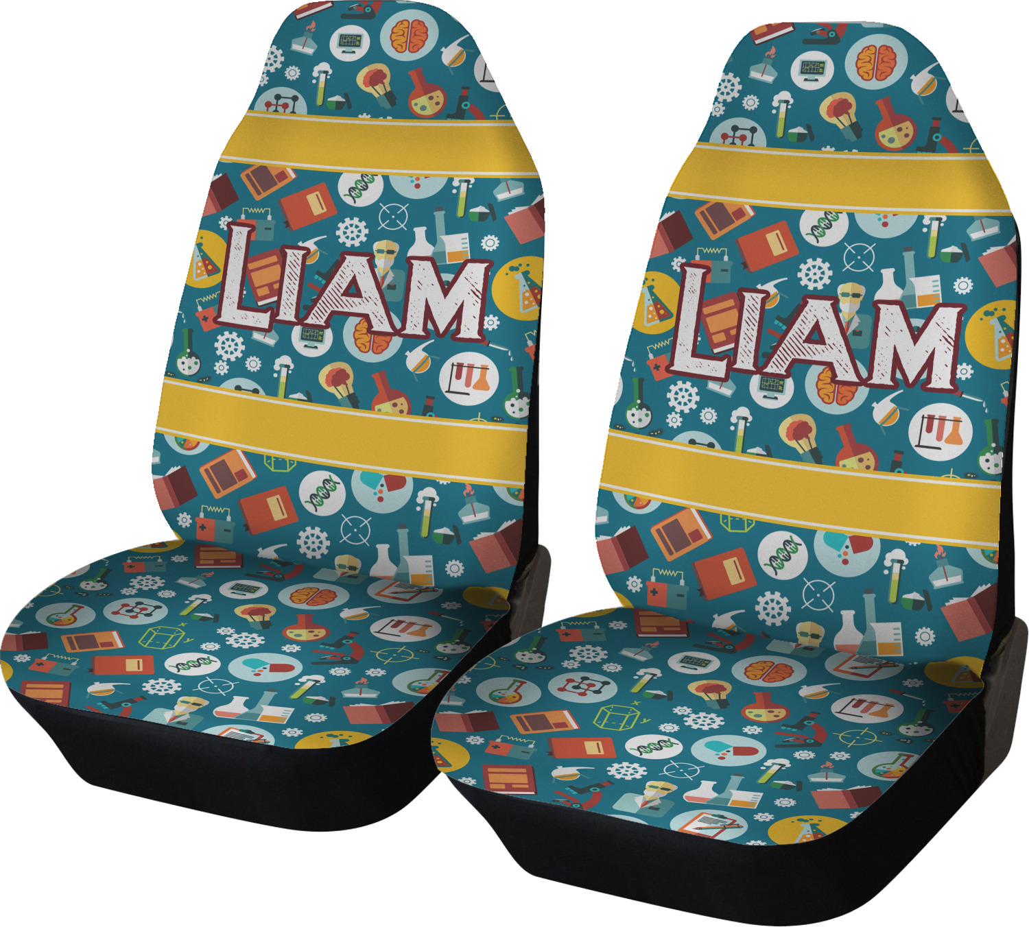 Rocket Science Car Seat Covers (Set of Two) (Personalized) - YouCustomizeIt