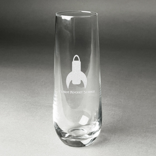 Custom Rocket Science Champagne Flute - Stemless Engraved (Personalized)