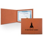 Rocket Science Leatherette Certificate Holder - Front (Personalized)