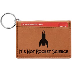 Rocket Science Leatherette Keychain ID Holder - Double Sided (Personalized)