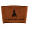 Rocket Science Cognac Leatherette Mug Sleeve - Flat