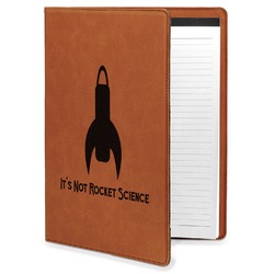 Rocket Science Leatherette Portfolio with Notepad - Large - Double Sided (Personalized)