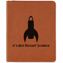 Rocket Science Leatherette Zipper Portfolio with Notepad (Personalized)