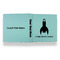 Rocket Science Leather Binder - 1" - Teal - Back Spine Front View