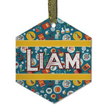 Rocket Science Flat Glass Ornament - Hexagon w/ Name or Text