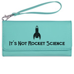 Rocket Science Ladies Leatherette Wallet - Laser Engraved- Teal (Personalized)