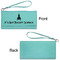 Rocket Science Ladies Wallets - Faux Leather - Teal - Front & Back View