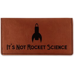 Rocket Science Leatherette Checkbook Holder - Single Sided (Personalized)