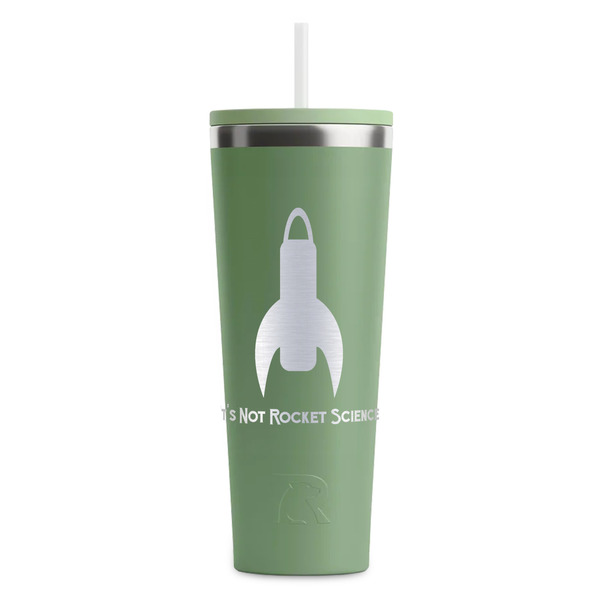 Custom Rocket Science RTIC Everyday Tumbler with Straw - 28oz - Light Green - Single-Sided (Personalized)