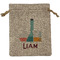 Rocket Science Medium Burlap Gift Bag - Front