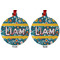 Rocket Science Metal Ball Ornament - Front and Back