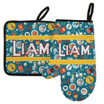 Rocket Science Left Oven Mitt & Pot Holder Set w/ Name or Text