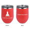 Rocket Science Stainless Wine Tumblers - Coral - Double Sided - Approval