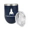 Rocket Science Stainless Wine Tumblers - Navy - Double Sided - Alt View