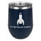 Rocket Science Stainless Wine Tumblers - Navy - Double Sided - Front