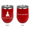 Rocket Science Stainless Wine Tumblers - Red - Double Sided - Approval