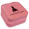 Rocket Science Travel Jewelry Boxes - Leather - Pink - Angled View