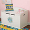 Rocket Science Wall Monogram on Toy Chest