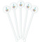 Rocket Science White Plastic 5.5" Stir Stick - Fan View