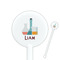 Rocket Science White Plastic 5.5" Stir Stick - Round - Closeup