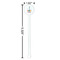 Rocket Science White Plastic 5.5" Stir Stick - Round - Dimensions