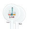 Rocket Science White Plastic 5.5" Stir Stick - Single Sided - Round - Front & Back