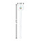 Rocket Science White Plastic 7" Stir Stick - Round - Dimensions