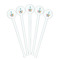 Rocket Science White Plastic 7" Stir Stick - Round - Fan View