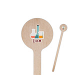 Rocket Science 6" Round Wooden Stir Sticks - Double Sided (Personalized)