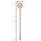 Rocket Science Wooden 7.5" Stir Stick - Round - Dimensions