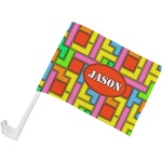 Tetromino Car Flag - Small w/ Name or Text