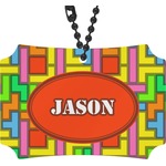 Tetromino Rear View Mirror Ornament (Personalized)