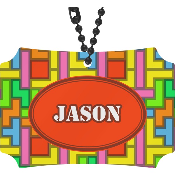 Custom Tetromino Rear View Mirror Ornament (Personalized)