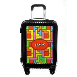 Tetromino Carry On Hard Shell Suitcase (Personalized)