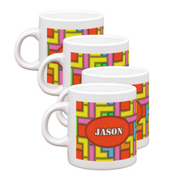 Tetromino Single Shot Espresso Cups - Set of 4 (Personalized)