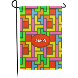 Tetromino Small Garden Flag - Single Sided w/ Name or Text