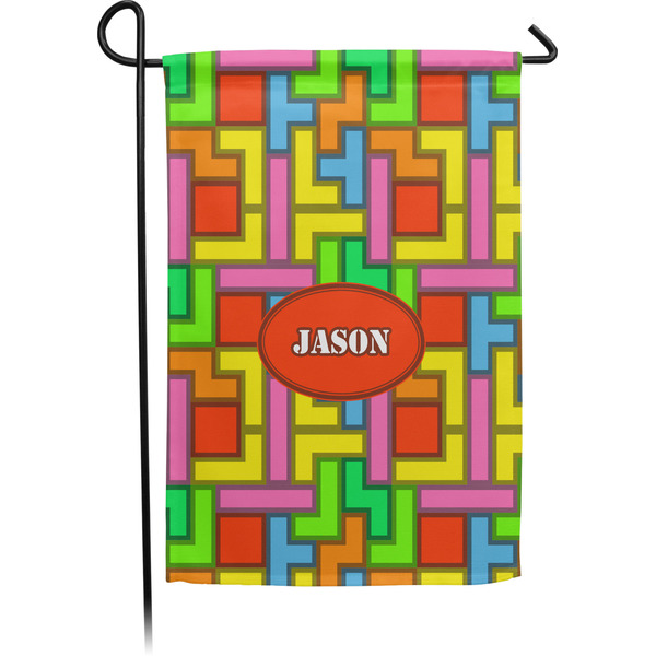 Custom Tetromino Small Garden Flag - Single Sided w/ Name or Text