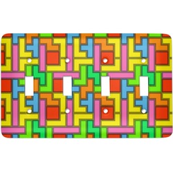 Tetromino Light Switch Cover (4 Toggle Plate)