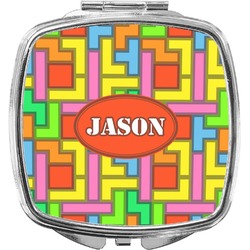 Tetromino Compact Makeup Mirror (Personalized)