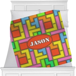 Tetromino Minky Blanket - Toddler / Throw - 60"x50" - Single Sided (Personalized)
