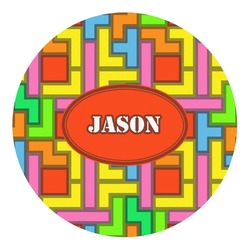 Tetromino Round Decal - Small (Personalized)