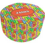 Tetromino Round Pouf Ottoman (Personalized)