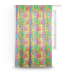 Tetromino Sheer Curtain - 50"x84"