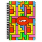 Tetromino Spiral Notebook - 7x10 w/ Name or Text